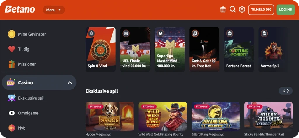 Betano.dk - Sådan ser platformen ud