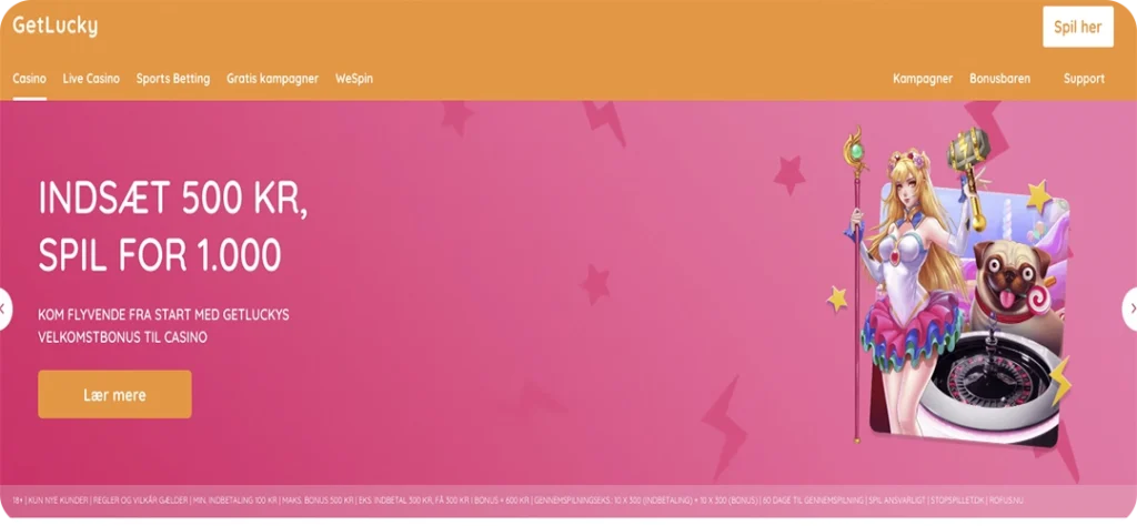 Getlucky casino bonus